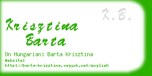 krisztina barta business card